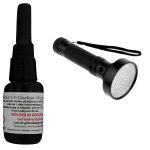 50 gram glaslijm + 100 led's UV lamp